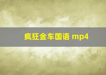 疯狂金车国语 mp4